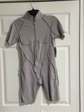 Betterme gray back out jumpsuit